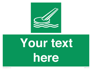 Custom sign safe condition Marine evacuation slide